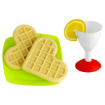 Súprava fastfoodu - hamburger, hot-dog, lievance